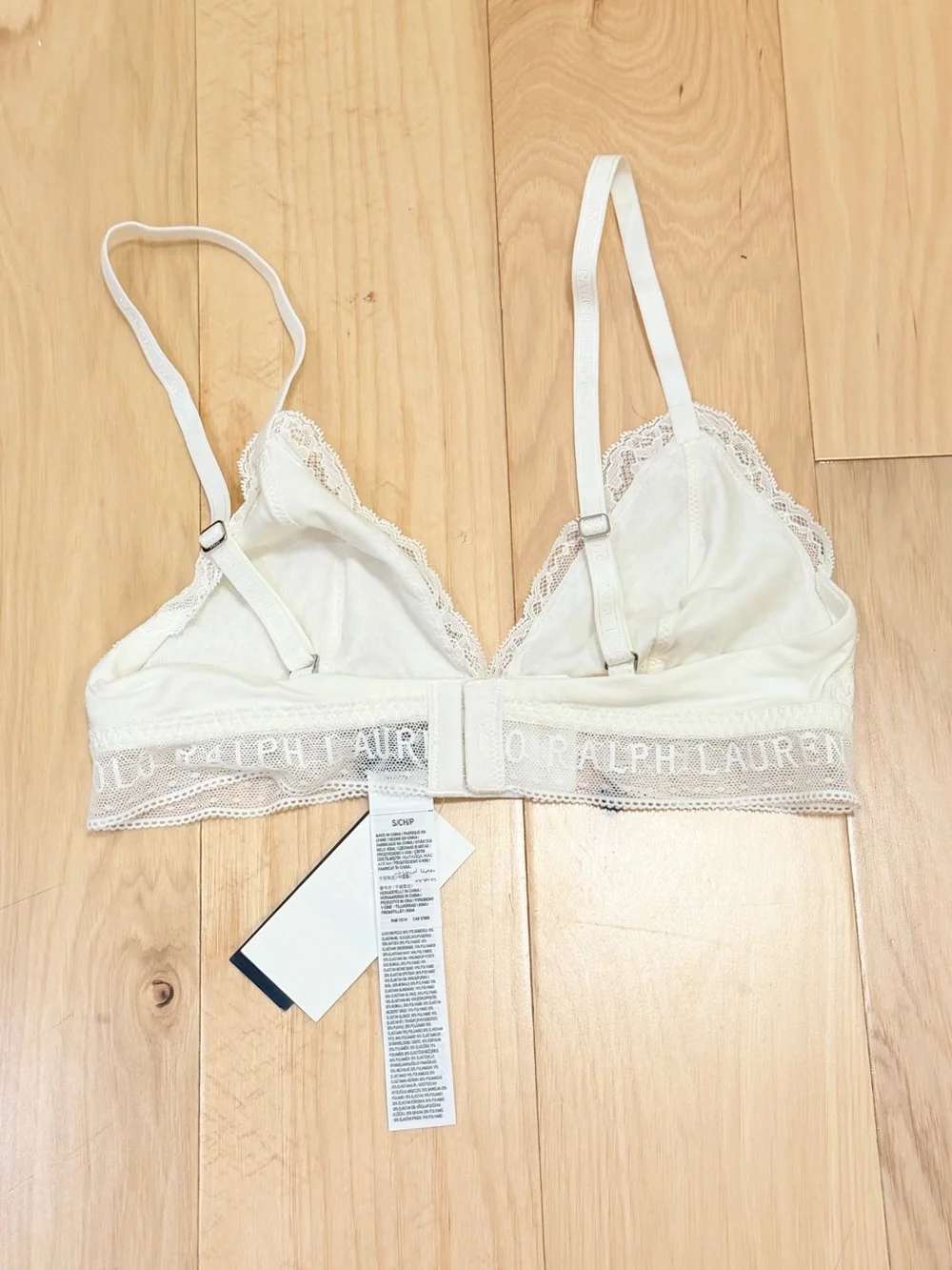 NWT Polo Ralph Lauren Women’s Triangle Lace Unlined Bralette